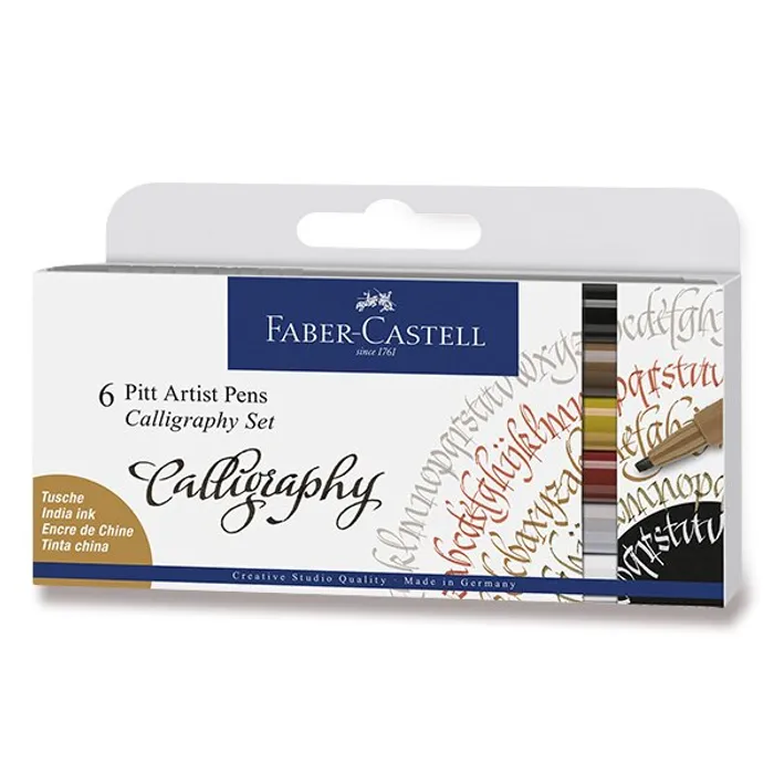 Hauptbild des Produkts Popisovač Faber-Castell Pitt Artist Pen Calligraphy - 6 kusů