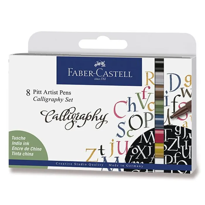 Hauptbild des Produkts Popisovač Faber-Castell Pitt Artist Pen Calligraphy - 8 kusů