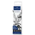 Marker Faber-Castell Pitt Artist Pen Comic schwarz, 4 Stk