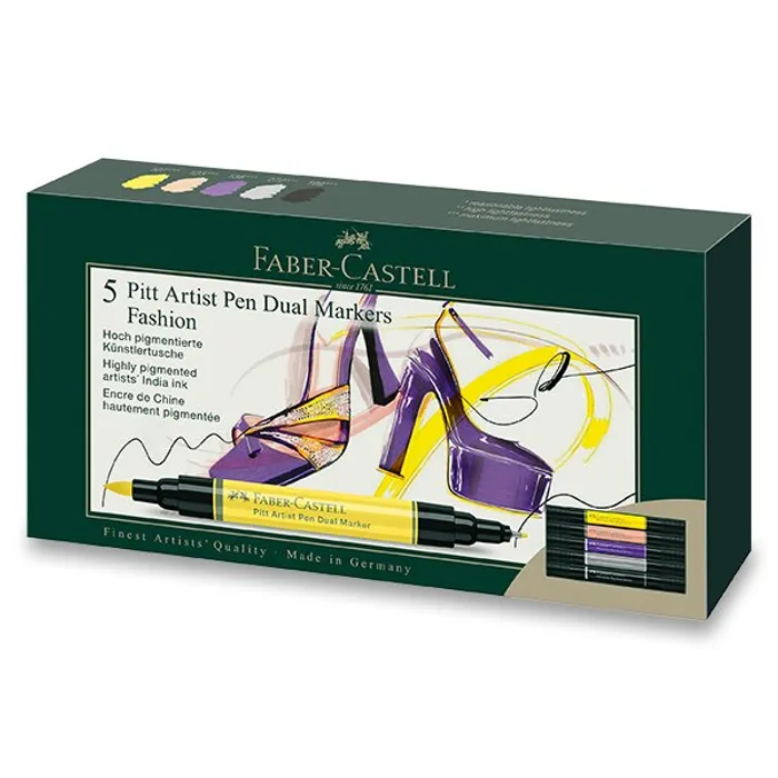 Hauptbild des Produkts Popisovač Faber-Castell Pitt Artist Pen Dual Marker Fashion sada 5 ks