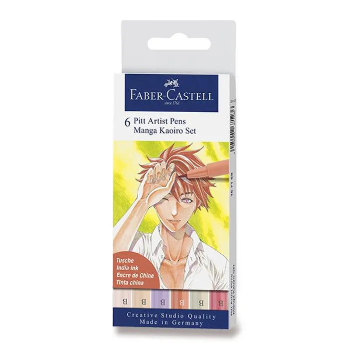 Hauptbild des Produkts Popisovač Faber-Castell Pitt Artist Pen Manga 6 kusů, Kaoiro