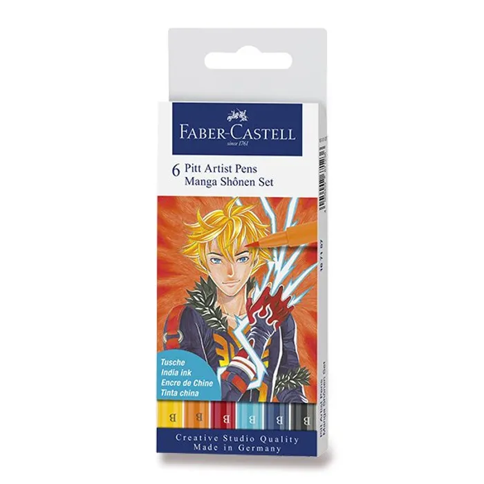 Hauptbild des Produkts Popisovač Faber-Castell Pitt Artist Pen Manga 6 kusů, Shonen