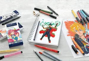 Marker Faber-Castell 167107 Pitt Artist Pen Manga 8 Stück, Manga Basic
