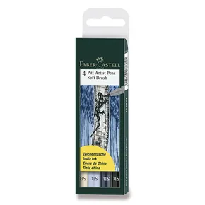 Marker Faber-Castell 167804 Pitt Artist Pen Soft Brush 4 Stück
