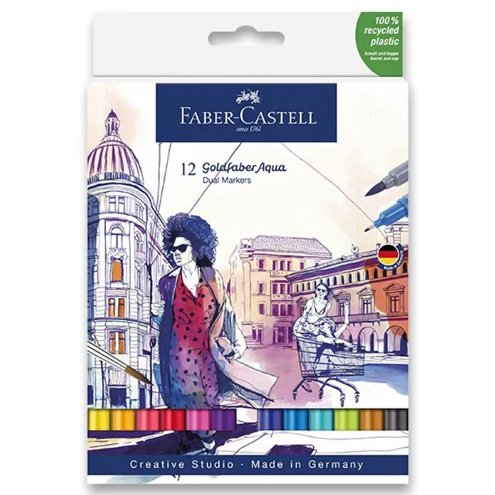Hauptbild des Produkts Popisovač Goldfaber Aqua Dual, papírová krabička 12 ks Faber-Castell 164612
