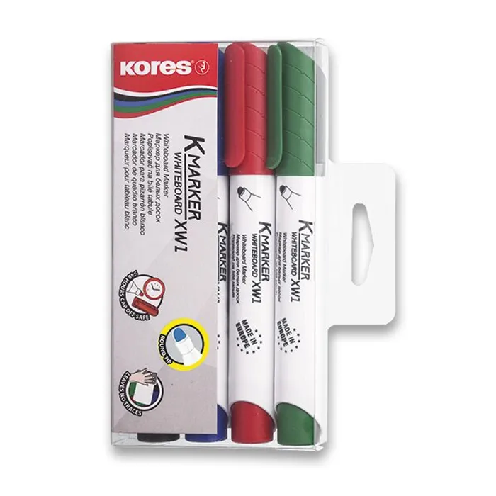 Hauptbild des Produkts Popisovač Kores K-Marker Whiteboard sada 4 barev