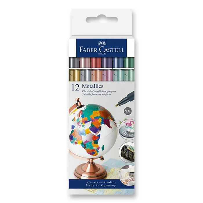 Hauptbild des Produkts Popisovač Metallic, papírová krabička 12 ks Faber-Castell 160713