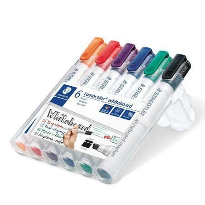 Hauptbild des Produkts Popisovač na bílou tabuli 351 B WP6 "Lumocolor 351 B", sada, 6 barev, klínový hrot, STAEDT
