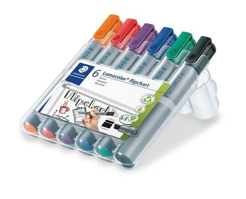 Hauptbild des Produkts Popisovač na flipchart "Lumocolor 356", sada, 6 barev, kuželový hrot, STAEDTLER