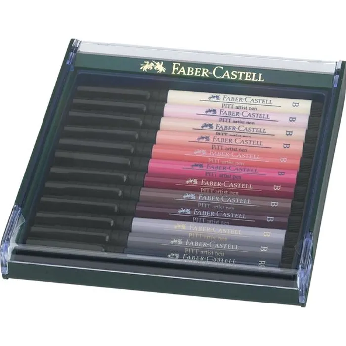 Hauptbild des Produkts Popisovač Pitt Artist Pen Brush 12ks, tělové barvy  Faber Castell 267424