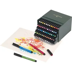 Faber-Castell 167150 Pitt Artist Pen Pinsel-Set a 60 Stück, Studiobox