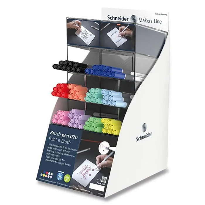 Hauptbild des Produkts Popisovač Schneider Paint-it 070 Brush stojánek, 80 ks