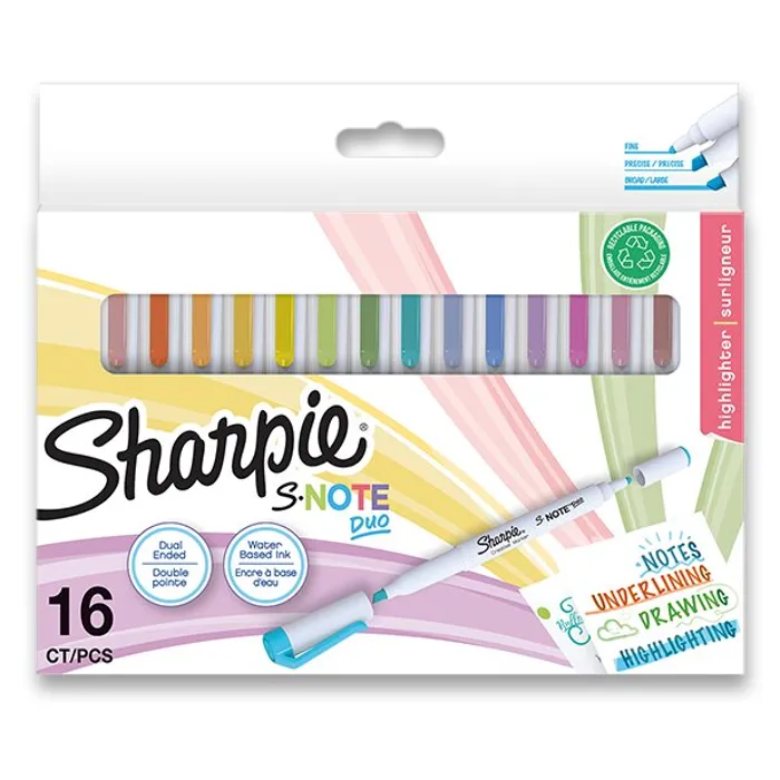 Hauptbild des Produkts Popisovač Sharpie S-Note Duo souprava, 16 barev