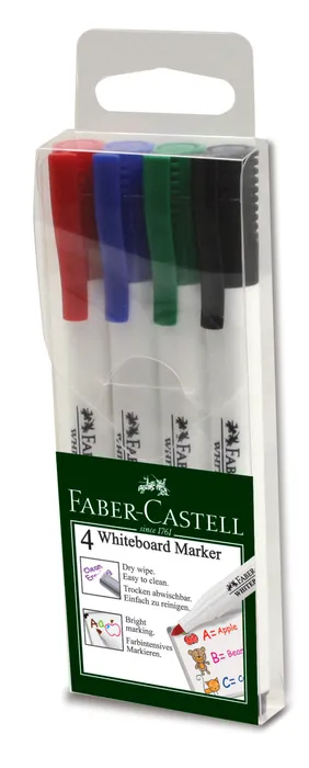 Hauptbild des Produkts Popisovač Whiteboard Marker Slim, plastové pouzdro 4ks  Faber Castell 156072