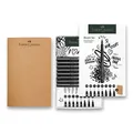 Faber-Castell Pitt Artist Pen 8+1er Set, Feder sortiert, schwarz