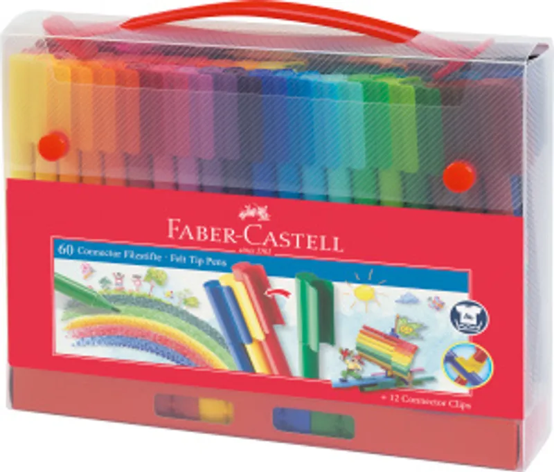 Hauptbild des Produkts Popisovače Connector plastová taška 60ks Faber Castell 155560