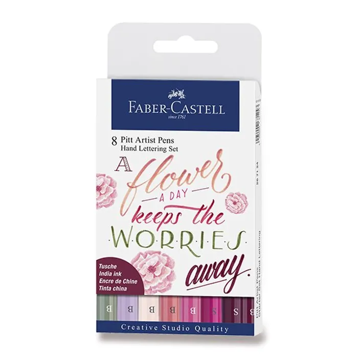 Hauptbild des Produkts Popisovače Faber-Castell 267124 Pitt Artist Pen Hand Lettering 8 kusů