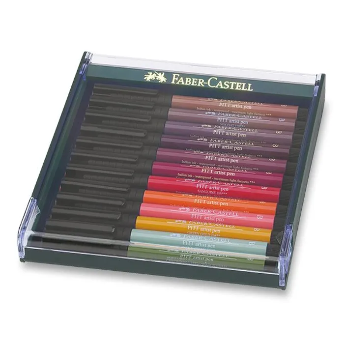 Hauptbild des Produkts Popisovače Faber-Castell 267422 Pitt Artist Pen Brush 267422 12 ks, podzimní barvy