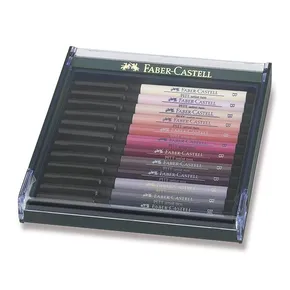 Marker Faber-Castell 267424 Pitt Artist Pen Brush 12 Stück, Körperfarben