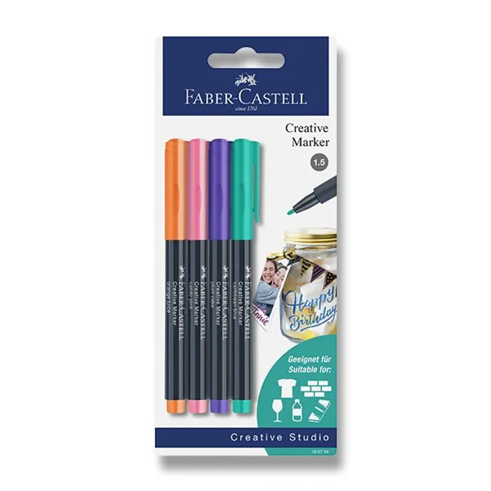 Hauptbild des Produkts Popisovače Faber-Castell 4 ks, blistr