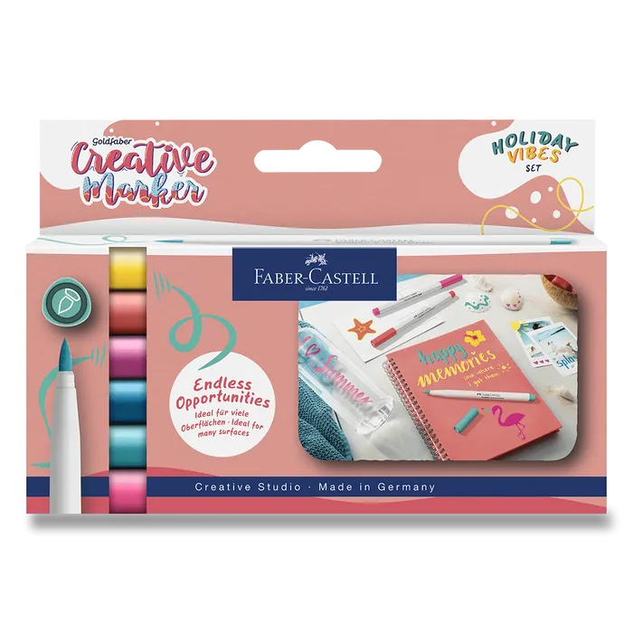 Hauptbild des Produkts Popisovače Faber-Castell Creative Holiday Vibes - 6 ks