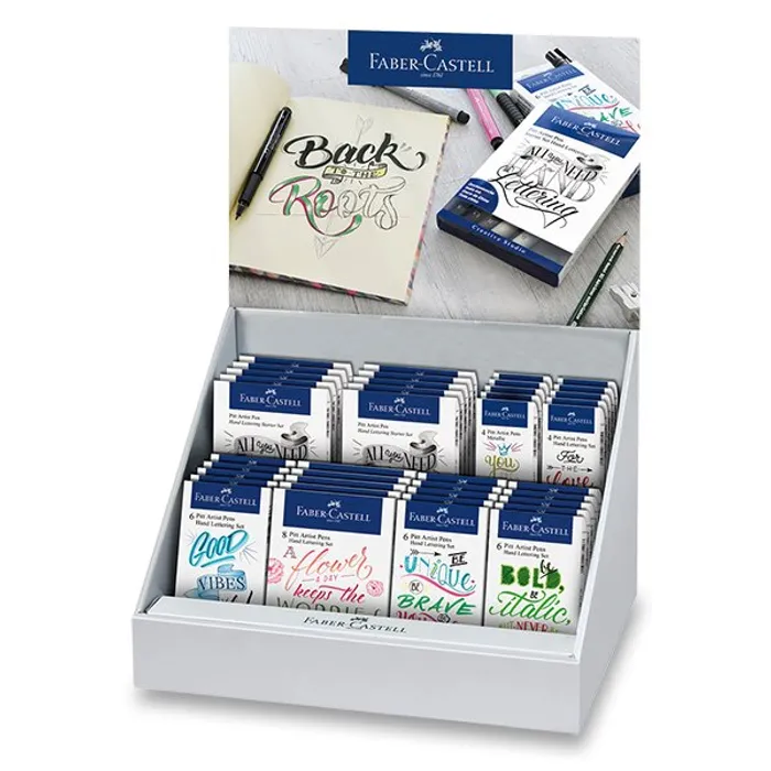 Hauptbild des Produkts Popisovače Faber-Castell Pitt Artist Pen Hand Lettering stojánek, 40 ks