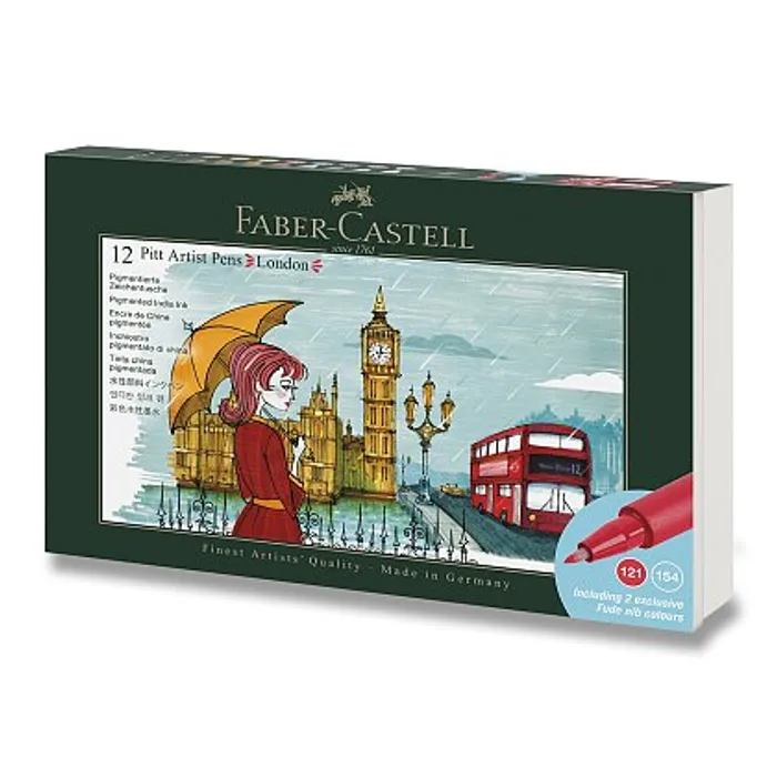 Hauptbild des Produkts Popisovače Faber-Castell Pitt Artist Pen London - 12 ks