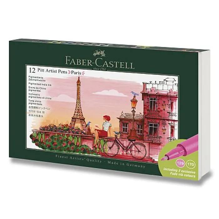 Hauptbild des Produkts Popisovače Faber-Castell Pitt Artist Pen Paris - 12 ks