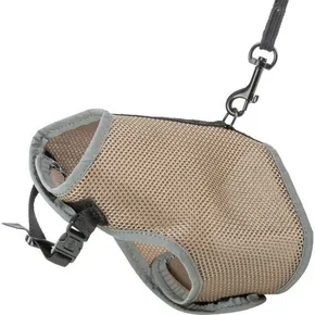 VESTA-Geschirr mit Leine für Katzen 24-42 cm/1,20 m, grau-beige