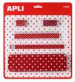 Stifteetui Set, Punkte, APLI, rot