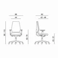 Ergonomischer Bürostuhl Powerton Sima, Grau