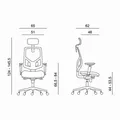 Weiteres Produktbild Powerton Ergonomischer Bürostuhl Tina, Dunkelblau