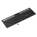 Powerton SolarSlim, Solar Keyboard integrovaná, CZ/SK, Multi-Device typ 2.4 GHz Dongle + Dual Bluetooth, schnurlos, schwarz
