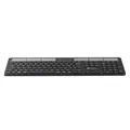 Powerton SolarSlim, Solar Keyboard integrovaná, CZ/SK, Multi-Device typ 2.4 GHz Dongle + Dual Bluetooth, schnurlos, schwarz