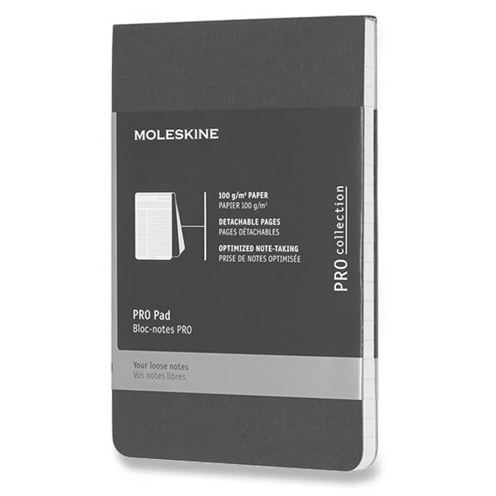 Hauptbild des Produkts Poznámkový blok Moleskine Professional S, linkovaný, černý