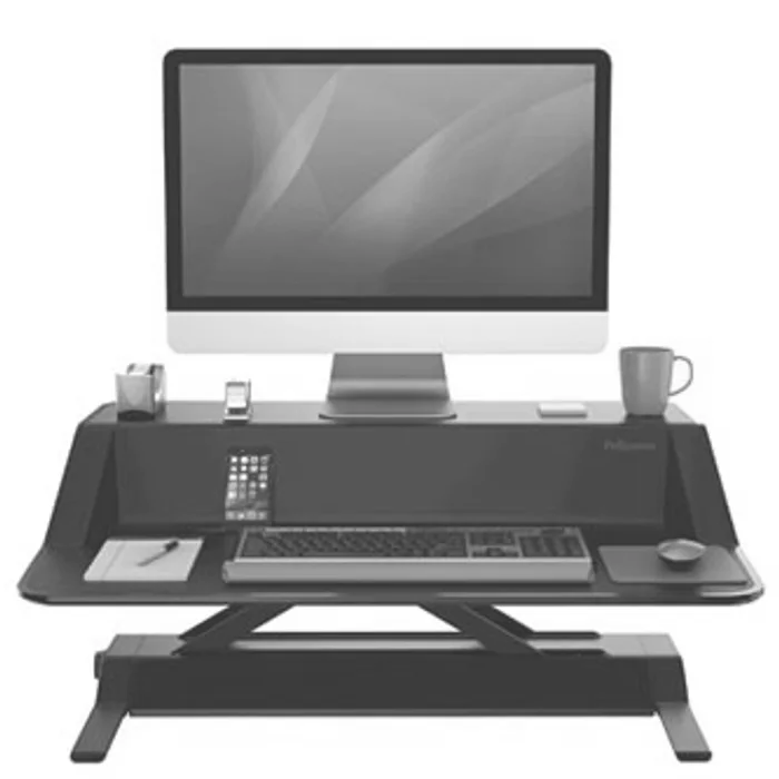 Hauptbild des Produkts Pracovní stanice, Sit-Stand Lotus, černá, plast-kov, Fellowes