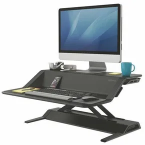 Workstation, Sit-Stand Lotus, schwarz, Kunststoff-Metall, Fellowes