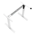 Arbeitstisch, weisse Tischplatte, 75x120cm, Reichweite 500 mm, weiss, 70 kg Gewicht, ergo