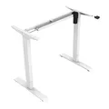 Arbeitstisch, weisse Tischplatte, 75x120cm, Reichweite 500 mm, weiss, 70 kg Gewicht, ergo