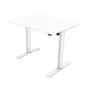 Arbeitstisch, weisse Tischplatte, 75x159cm, Reichweite 500 mm, weiss, 70 kg Gewicht, ergo