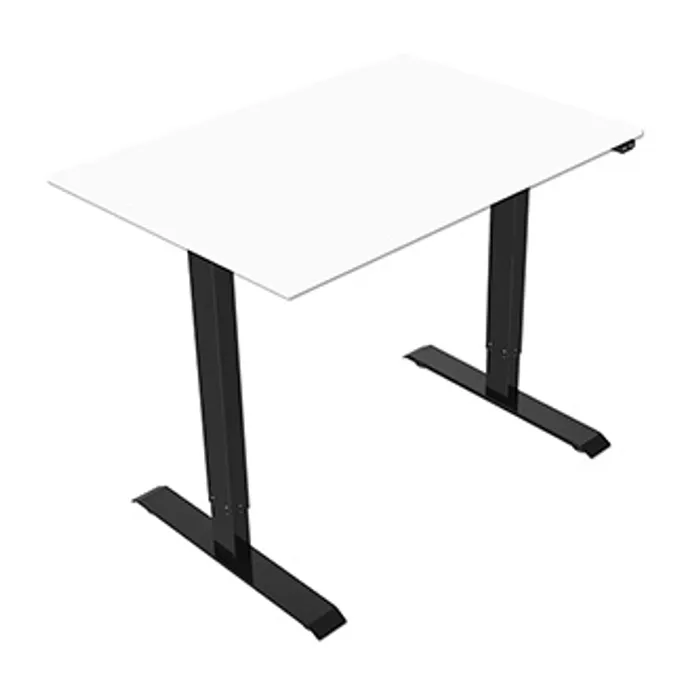Hauptbild des Produkts Pracovní stůl, elektricky nastavitelná výška, bílá deska, 75x159cm, hloubka 500 mm, 100V-