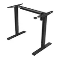 Arbeitstisch, weisse Tischplatte, 75x159cm, Reichweite 500 mm, schwarz, 70 kg Gewicht, ergo