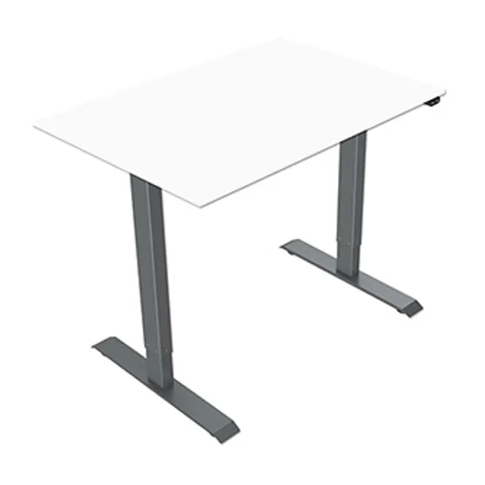 Hauptbild des Produkts Pracovní stůl, elektricky nastavitelná výška, bílá deska, 75x159cm, hloubka 500 mm, 100V-