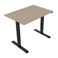Arbeitstisch, 75x120cm, Reichweite 500 mm, schwarz, 70 kg Gewicht, ergo