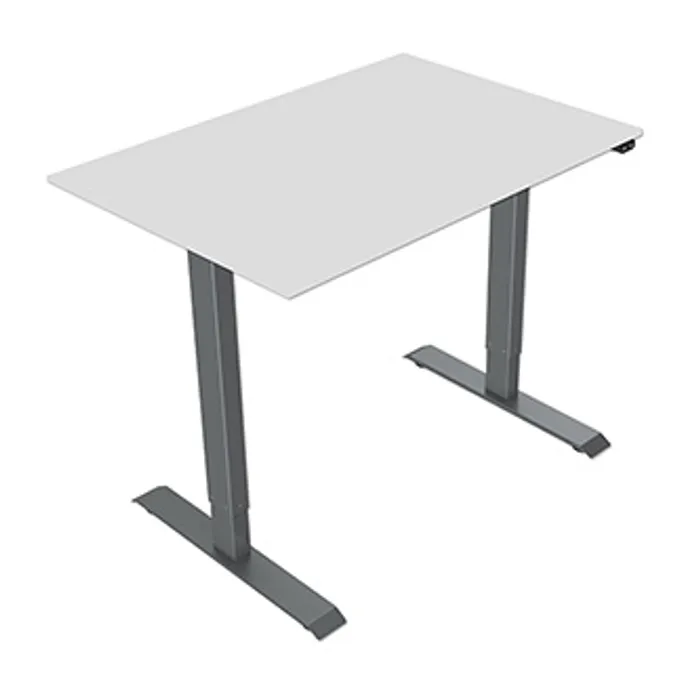 Hauptbild des Produkts Pracovní stůl, elektricky nastavitelná výška, šedá deska, 75x120cm, hloubka 500 mm, 100V-