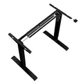 Arbeitstisch, 75x159cm, Reichweite 500 mm, schwarz, 70 kg Gewicht, ergo
