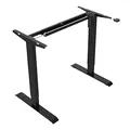 Arbeitstisch, 75x159cm, Reichweite 500 mm, schwarz, 70 kg Gewicht, ergo