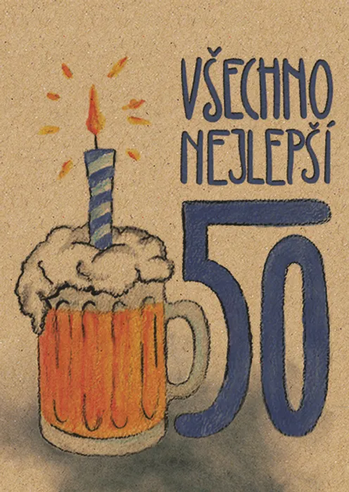 Hauptbild des Produkts Přáníčko BeBechy - recyklovaný papír - 50 Pivo