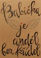Přáníčko BeBechy - recyklovaný papír - Babička