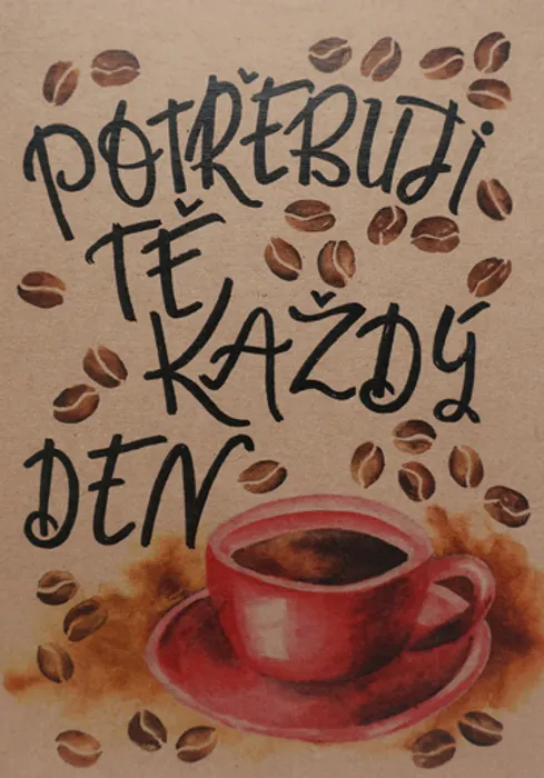 Hauptbild des Produkts Přáníčko BeBechy – recyklovaný papír - Káva